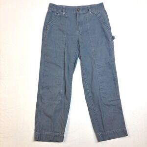 Old Navy High-Rise Straight Womens Utility Pants Light Blue Carpenter 10 Y2K